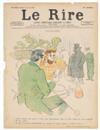 HENRI DE TOULOUSE-LAUTREC (1864-1901). [LE RIRE] Two plates. Circa 1897. Each approximately 11x8 inches, 30x22 cm.